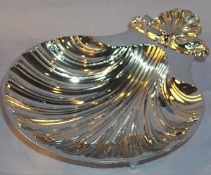 Chrome Plated CLAM SHELL Snack Bowl - Metalware