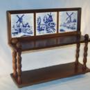 Delicate DELFT Tile Decorated Wall Shelf - Furniture