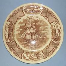 MEAKIN Staffordshire FAIR WINDS, FRIENDSHIP OF SALEM Decorative Pottery Plate