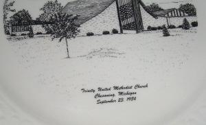 Chesaning Michigan Porcelain Decorative Church Plate