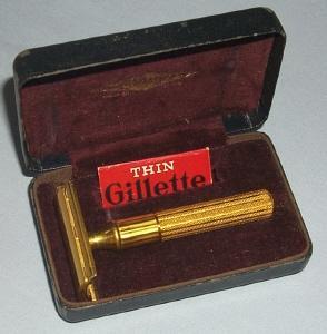 GILLETTE Gold Plated Shaver in Original Case - Metalware