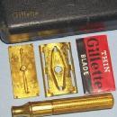 GILLETTE Gold Plated Shaver in Original Case - Metalware