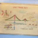 SAN FRANCISCO Advertising Hand Painted Birch Serving Tray