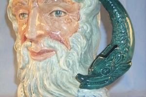 ROYAL DOULTON Large NEPTUNE Porcelain Character Jug
