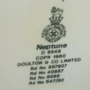 ROYAL DOULTON Large NEPTUNE Porcelain Character Jug