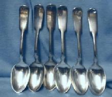 vintage Rockford Silverplate Company Teaspoon Group of 6