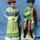 old vintage Japanese Porcelain Figurines - Japan Porcelain Man & Woman