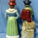old vintage Japanese Porcelain Figurines - Japan Porcelain Man & Woman