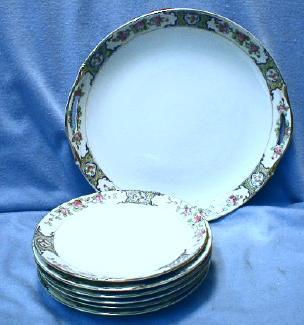 Nippon 7 pc Dessert or Cake Set - Vintage Pottery