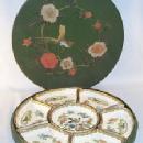 Nippon Seven Piece Porcelain Relish Set in Enameled Box