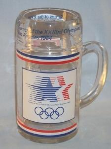 Oversize LOS ANGELES 1984 OLYMPIAD Glass Mug