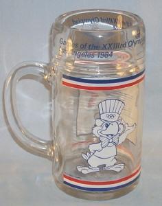 Oversize LOS ANGELES 1984 OLYMPIAD Glass Mug