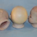 Three Grace S. Putnam Bisque Porcelain Baby Doll Heads