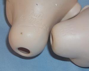 Four Bisque Porcelain Baby Doll Heads