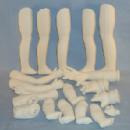 Nineteen Various Greenware Plaster Doll Parts - Toys