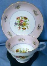 Copelands Grosvenor Wildflowers Vintage Cup and Saucer - Fine English Bone China Porcelain Teacup