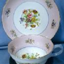 Copelands Grosvenor Wildflowers Vintage Cup and Saucer - Fine English Bone China Porcelain Teacup