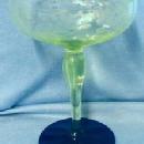 Antique Vaseline & Cobalt Art Glass - Compote or Large