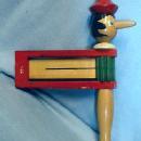 unique Old Pinocchio Noise Maker - Vintage Wooden Toy