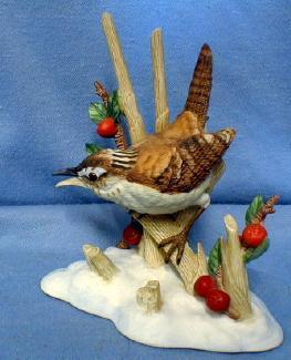 old Lenox Birds Figurine MARSH WREN Vintage 1990 Porcelain