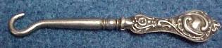 Button Hook Sterling Silver - Silver
