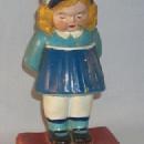 (1) LITTLE GIRL IN BLUE DRESS Bookend / Doorstop - Metalware