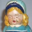 (1) LITTLE GIRL IN BLUE DRESS Bookend / Doorstop - Metalware