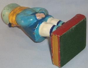 (1) LITTLE GIRL IN BLUE DRESS Bookend / Doorstop - Metalware