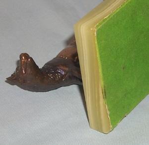 One Bronzed Grey Metal DANTE Bookend - Metalware