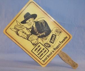 Reproduction HOPALONG CASSIDY Bond Bread Advertising Fan
