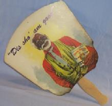 Reproduction Black Americana UNCLE REMUS Syrup Advertising Fan - Ethnographic