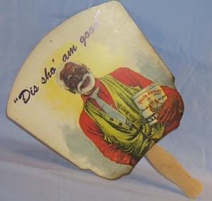 Reproduction Black Americana UNCLE REMUS Syrup Advertising Fan - Ethnographic
