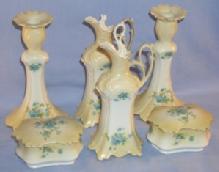 Old Eight Piece VICTORIAN Porcelain Dresser Set