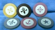 old Vintage original Clay Poker Chip Group - Gaming Misc