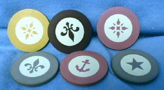 old Vintage original Clay Poker Chip Group - Gaming Misc