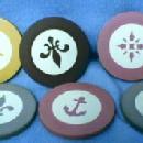 old Vintage original Clay Poker Chip Group - Gaming Misc