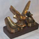 MALLARD DUCK Polychromed Grey Metal Pipe Holder - Tobacciana