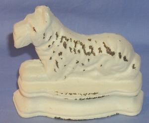 White SCOTTIE DOG Cast Iron Doorstop - Metalware