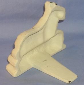 White SCOTTIE DOG Cast Iron Doorstop - Metalware