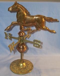 Brass & Copper Decorative Desktop HORSE WEATHERVANE - Metalware