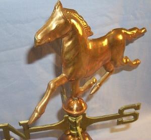 Brass & Copper Decorative Desktop HORSE WEATHERVANE - Metalware