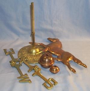 Brass & Copper Decorative Desktop HORSE WEATHERVANE - Metalware