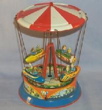 German Spring Driven Toy Circus Carousel