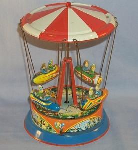 German Spring Driven Toy Circus Carousel