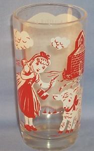 Colorful MARY HAD A LITTLE LAMB Drinking Glass