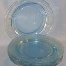 Six Depression Glass Azure Blue FOSTORIA June Salad Plates