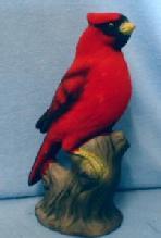 old vintage Cardinal Bird Figurine - Norleans 1960's Collectible