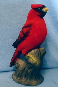 old vintage Cardinal Bird Figurine - Norleans 1960's Collectible