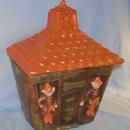 California Originals ELF SCHOOL HOUSE Pottery Cookie Jar