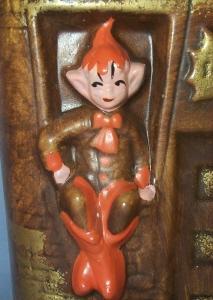 California Originals ELF SCHOOL HOUSE Pottery Cookie Jar